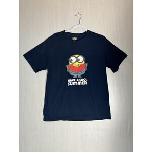 Uniqlo UT Despicable Me Minions Navy Blue Graphic T-Shirt Have A Cool Summer XL